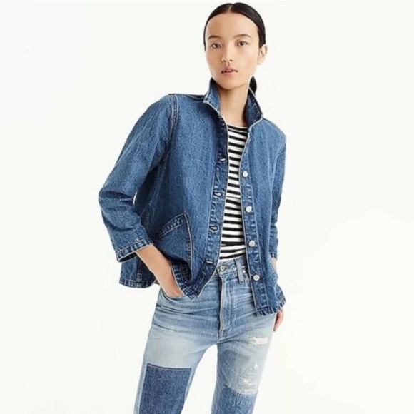 J. Crew Jackets & Blazers - J.Crew Denim Work Swing Jacket in Stanmore Wash